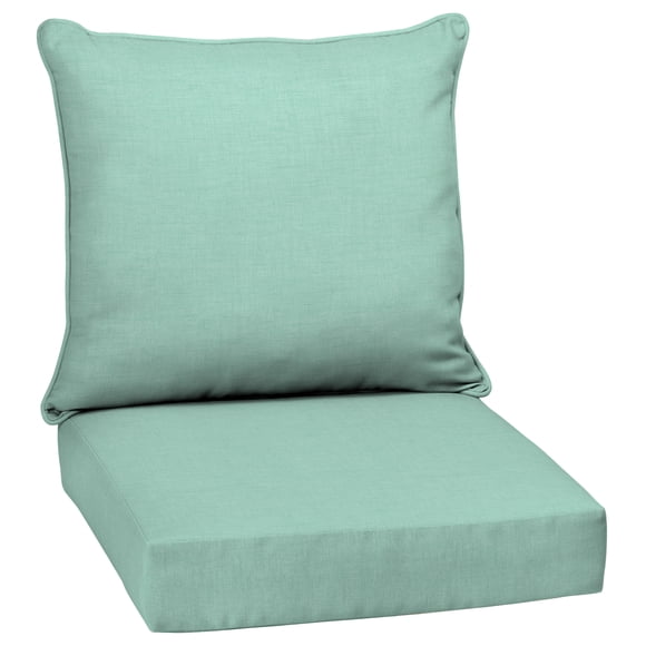 Arden Selections Aqua Leala 24 x 24 in. Outdoor Deep Seat Cushion Set