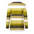 thumbnail image 5 of 2023 Chandail de Mode pour Femmes Rabais de 50 % Liquidation Hauts pour Femmes Automne Manches Longues Chandail Ample Chemise Chic Décontractée Chandails à Rayures à Col Rond pour Dames, 5 of 5