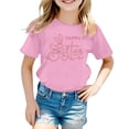 thumbnail image 1 of LUOGENLI T-Shirt pour Filles Mode Décontractée pour Enfants Imprimé Col Rond Manches Courtes T-Shirt Maxi Ensembles Filles 2 Pcs 8-9 Ans, 1 of 4