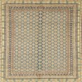 thumbnail image 1 of Ahgly Company Tapis d'Intérieur Carrés Abstraits Bruns Abstraits pour Aire, 7 Pieds Carré, 1 of 6