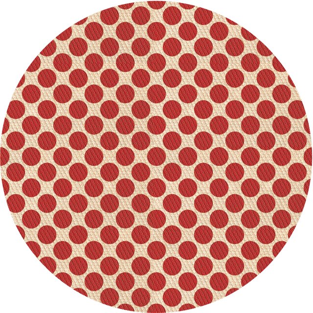 Ahgly Company Tapis Rond Lavable en Machine Intérieur Transitionnel Rouge, 8 Pieds Rond