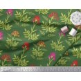 thumbnail image 3 of Soimoi Poly Georgette Fabric Leaves & Floral Artistic Print Sewing Fabric Yard 52 Inch Wide, 3 of 5