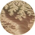 thumbnail image 1 of Ahgly Company Tapis Rond Lavable en Machine Intérieur Transitionnel Brun Selle, 7 Pieds Rond, 1 of 7