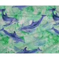 thumbnail image 5 of oneOone Polyester Lycra Green Fabric Whale Craft Projects Decor Fabric Printed By The Yard 56 Inch Wide, 5 of 5
