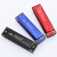 thumbnail image 3 of Plastic Harmonica Instrument 10 Hole Plastic Harmonica Music Instrument for Beginner Students Kids Gift (Red), 3 of 8