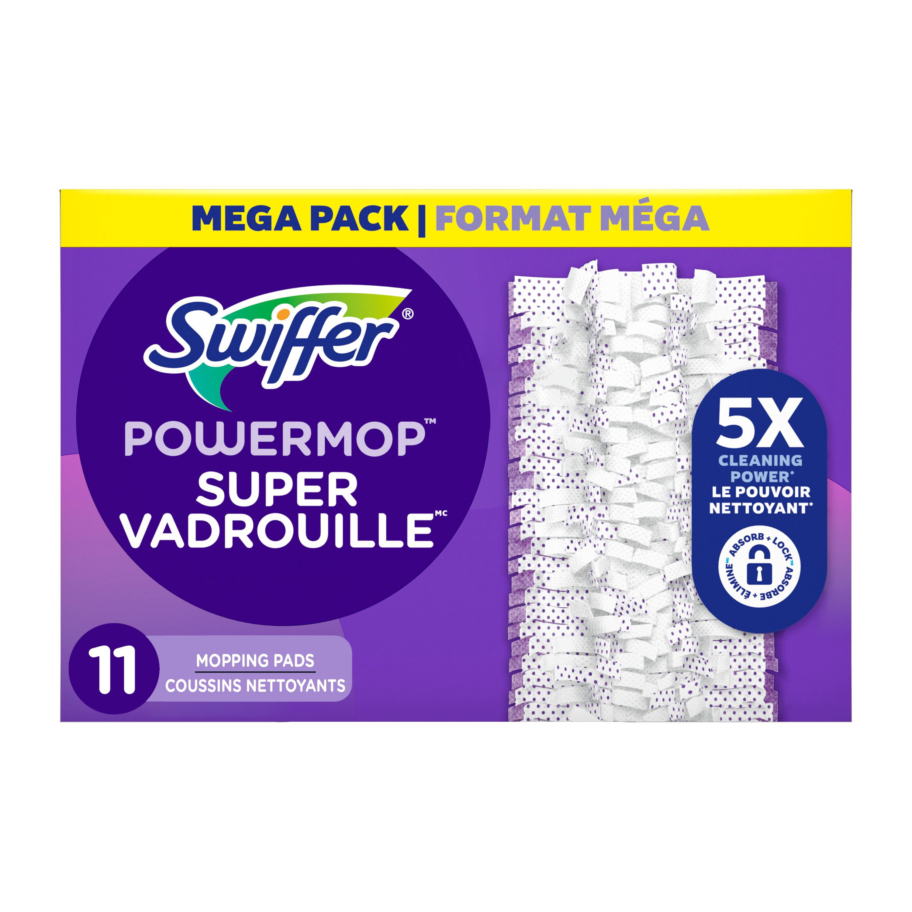 Recharges de coussins nettoyants multi-surfaces Swiffer SuperVadrouille pour planchers, 11 unités