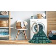 thumbnail image 2 of Ahgly Tapis Rond Lavable en Machine Intérieur Transitionnel Bleu Profond, 4 Pieds Rond, 2 of 7