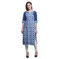 thumbnail image 1 of Bimba Kurti Droite à Panneaux en Coton pour Femmes, Longue Robe Kurti Imprimée, Haut Indien - Petit, 1 of 6