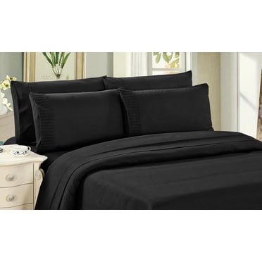 Literie Marina Décoration ultra douce et soyeuse en rayonne de bambou, toutes saisons, fermeture éclair, couleur noire