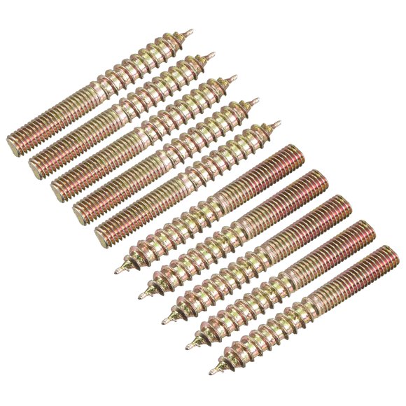 Unique Bargains M5x40mm Hanger Bolts, 24 Pack Double Ended Thread Dowel Screws