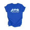 thumbnail image 1 of 403 Calgary Alberta Canada Area Code City Skyline Gift - Unisex T-Shirt - Inspired X, 1 of 1