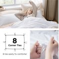 thumbnail image 4 of Bedsure White Duvet Cover Queen Size - Soft Prewashed Queen Duvet Cover Set, 3 Pieces, 1 Duvet Cover 90x90 Inches with Zipper Closure and 2 Pillow Shams, Comforter Not Included, 4 of 6