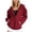 Wine, variant on RXIRUCGD Womens Oversized Hoodies Fleece Sweatshirts Long Sleeve Zipper V-Neck Sweaters Pullover Fall Outfits With Pocket, Hot Pink, Size: L