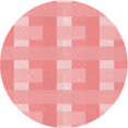 thumbnail image 1 of Ahgly Tapis Rond Lavable en Machine Intérieur Transitionnel Rose Pastel, 3 Pieds Rond, 1 of 7