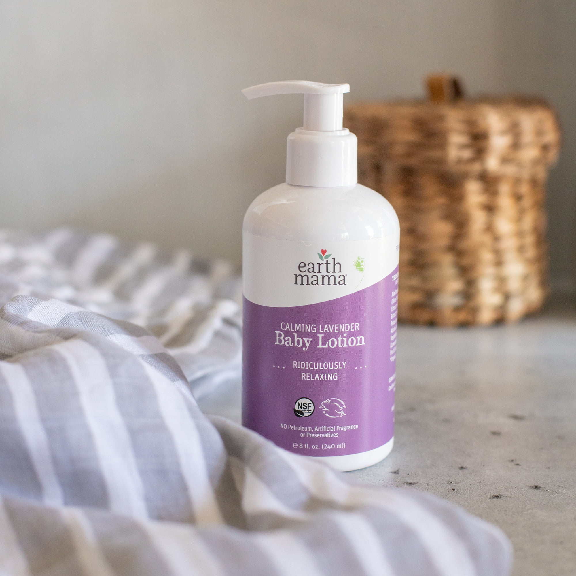 Lotion apaisante à la lavande pour bébé Earth Mama 6/240 ml