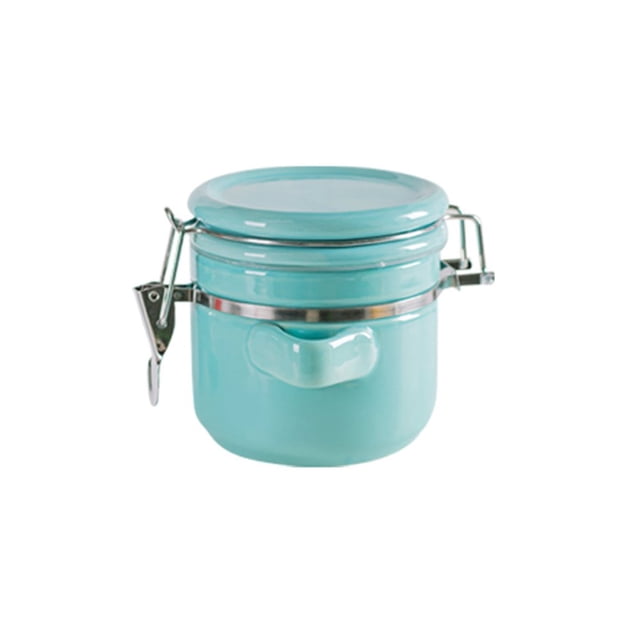 CUITING Coffee Canisters With Airtight Lids Ceramic Containers With Lids Cookie Jars With Lids Airtight Decorative-blue-650ml/23oz