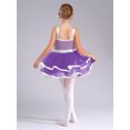 thumbnail image 4 of Hansber Robe Tutu de Danse pour Filles Enfants Paillettes Jazz Fête Robe de Danse Costume de Performance sur Scène Violet 12, 4 of 7