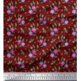 thumbnail image 1 of Soimoi Orange polyester Crepe Fabric Diamond Geometric Printed Craft Fabric by the Yard 42 Inch Wide, 1 of 3