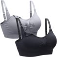 thumbnail image 1 of MesaSe Soutien-Gorge d'Allaitement Sans Coutures pour Femmes, à Clipser, pour le Sommeil, Maternité, Lot de 2, 1 of 5