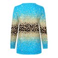 thumbnail image 5 of Chandails à Capuchon Mode pour Femmes 2023 Hauts Automne Manches Longues Ample Chandail à Enfiler Chemise Chic Décontracté Dames Rayé Col Rond Chandails 50 % de Rabais Liquidation Costumes d'Halloween/Noël, 5 of 5