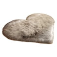 thumbnail image 3 of 1 Pc Heart Shaped Rugs for Bedroom,Fluffy Faux Fur Rugs,Small Size for Room Decor Sofa Floor,15 X 19 Inch,Hot Pink, 3 of 9