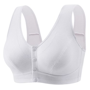 Yuyuzo Front Closure Bras for Older Women Plus Size Wireless Comfy Bras Seniors Full Support Daily Bra