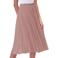 thumbnail image 2 of Jupe Maxi Élastique Plissée Élégante Midi pour Femmes, 2 of 6
