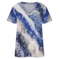 thumbnail image 2 of Birdeem Mode Femme Blouse T-Shirt à Col en V à Manches Courtes Été Imprimé Hauts Amples, 2 of 8