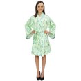 thumbnail image 3 of Bimba Robe de Demoiselle d'Honneur en Popeline de Coton Imprimé Feuilles pour Femmes - 28, 3 of 5