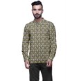 thumbnail image 1 of Atasi Mandarin Collar Short Kurta Mens ShirtWith Long Cuff Sleeves For Men, 1 of 1