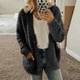 thumbnail image 2 of Women's Casual Plus Size Cardigan Coat with Pockets and Button Front for Outdoor Comfort, 2 of 6