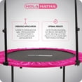 thumbnail image 4 of HolaHatha Trampoline D\'entraînement Physique Mini Pliant de 48 Pouces, avec Poignée Réglable, Rose, 4 of 5