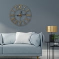 thumbnail image 4 of Sorbus Analog Wall Clock - Roman Numeral Style, Battery Operated Decorative Clock - Kitchen, Living Room, Bathroom Decor - 24 Inches (Gold), 4 of 7