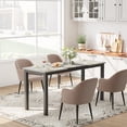 thumbnail image 4 of Spacious 63 Inch Computer Desk - Modern Office & Gaming Table with Sturdy Metal Frame, Large Writing Workstation for Home or Study, Doubles as Dining Table, Black+Gray, Width 60cm, 4 of 8