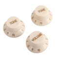 thumbnail image 3 of lionlar 6pcs Blanc Balck Vitesse Volume Tonalité Boutons de Commande pour Guitare Électrique, 3 of 9