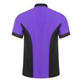 thumbnail image 2 of TiaoBug Unisex Chef Jacket Double Breasted Short Sleeve Chef Coat Hotel Restaurant Kitchen Work Wear Purple XXL, 2 of 5