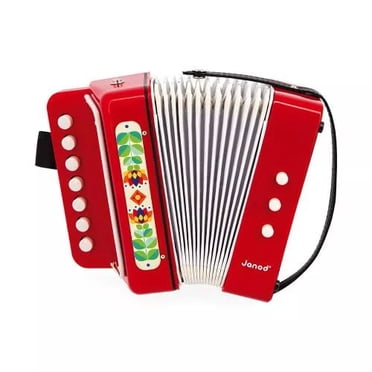 Janod - Accordéon classique Gioia pour enfants avec sangle - 3 ans et plus