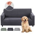thumbnail image 2 of Sofa Cover Elastic Couch Protector Slipcover 2/3 Seater Washable Furniture Dust-Proof Cover with 8/10 Sponge Strip Soft Couch Full Cover Solid Color Sofa Slipcover Pet-Proof for Sofa, 2 of 11