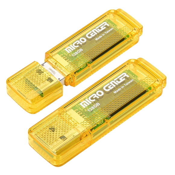 INLAND Micro Center SuperSpeed 2 Pack 128GB USB 3.0 Flash Drive Gum Size Memory Stick Thumb Drive Data Storage Jump Drive (128G-2 Pack)