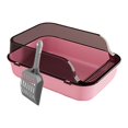 thumbnail image 2 of Open Top Cat Litter Box, Pet Litter Box, Cat Litter Box, Kitten Potty Toilet for Pink, 2 of 9