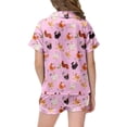 thumbnail image 3 of MIASHUI Pyjama 2 Pcs pour Filles Motif Animal Poulet à Boutons Pyjama pour Garçons, Rose, 6-7 Ans, 3 of 4