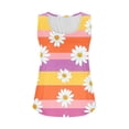 thumbnail image 4 of UPPADA Camisoles Mignonnes pour Femmes Tendance Col Rond à Fleurs Hauts d'Été Sans Manches Blouses Chic Décontracté Camisoles Graphiques Orange,G, 4 of 5