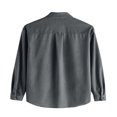 thumbnail image 3 of Men‘s Spring Autumn Cual Shirts Solid Color Long Sleeve Lapel Tops Button Shirts for Party, 3 of 4