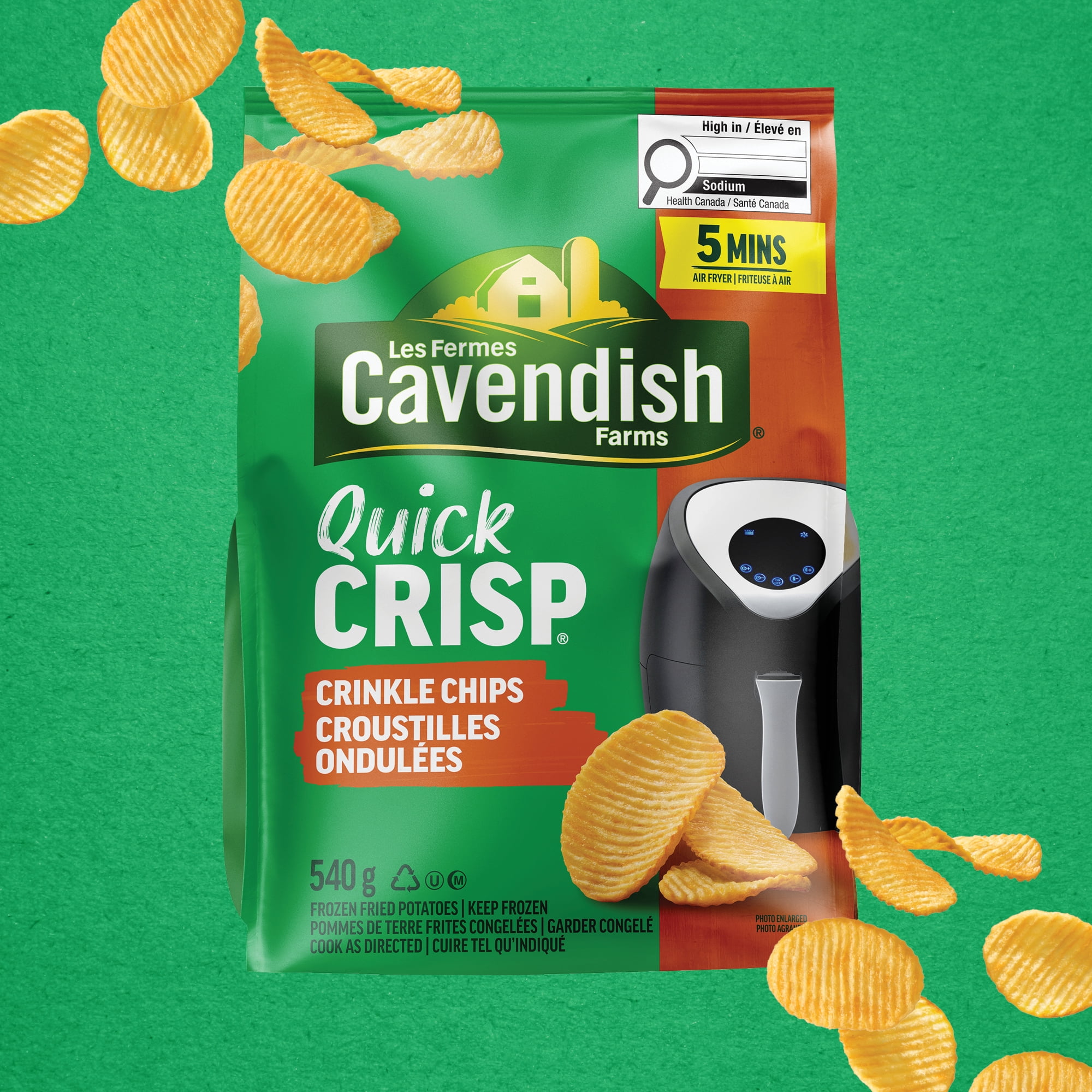 Croustilles ondulée Quick Crisp des Fermes Cavendish | Fait au Canada | Fière entreprise canadienne QC Croustilles Ondulee