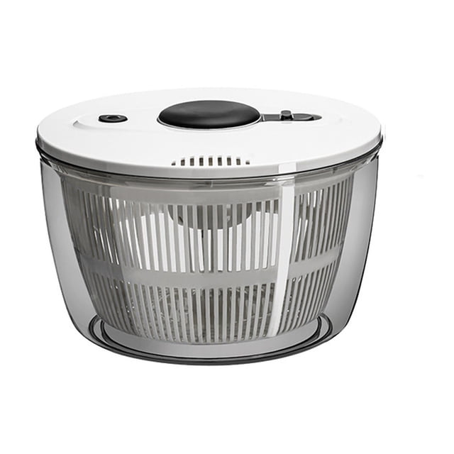 5 L Manual Vegetable Fruit Dehydrator for Home Use – White and Transparent Design, ABS + PET Construction, 9.64 in x 9.64 in x 5.90 in