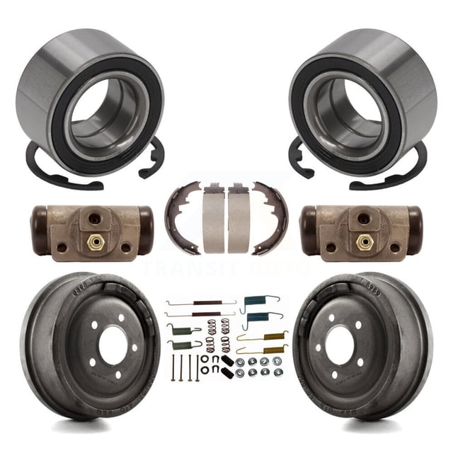 Transit Auto Ensemble de Roulements de Quincaillerie pour Cylindres de Roue Arrière et Tambour et Sabots (8 Pcs) pour Voiture 1998-2002 Ford Ranger EV avec Diamètre de 10 Pouces - Côté Gauche Droit (Conducteur Passager) K7D-101298