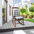 thumbnail image 1 of 2 Pcs/Set Rocking Chair Cushion Anti-fading Polyester Fiber Bottom Anti-skidding Rattan Sofa Cushion Good Elasticity Seat Replacement and Bottom Outdoor No.4, 1 of 7