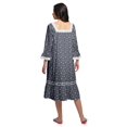 thumbnail image 3 of Moomaya Robe de Nuit en Coton à Manches Longues à Encolure Carrée Imprimée pour Femmes, 3 of 6