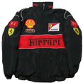 thumbnail image 1 of F1 Racing Suit Full Style Retro Style College Style Jacket Cotton Jacket Autumn And Winter Cotton Jacket A187 Full Embroidery Black, 1 of 2