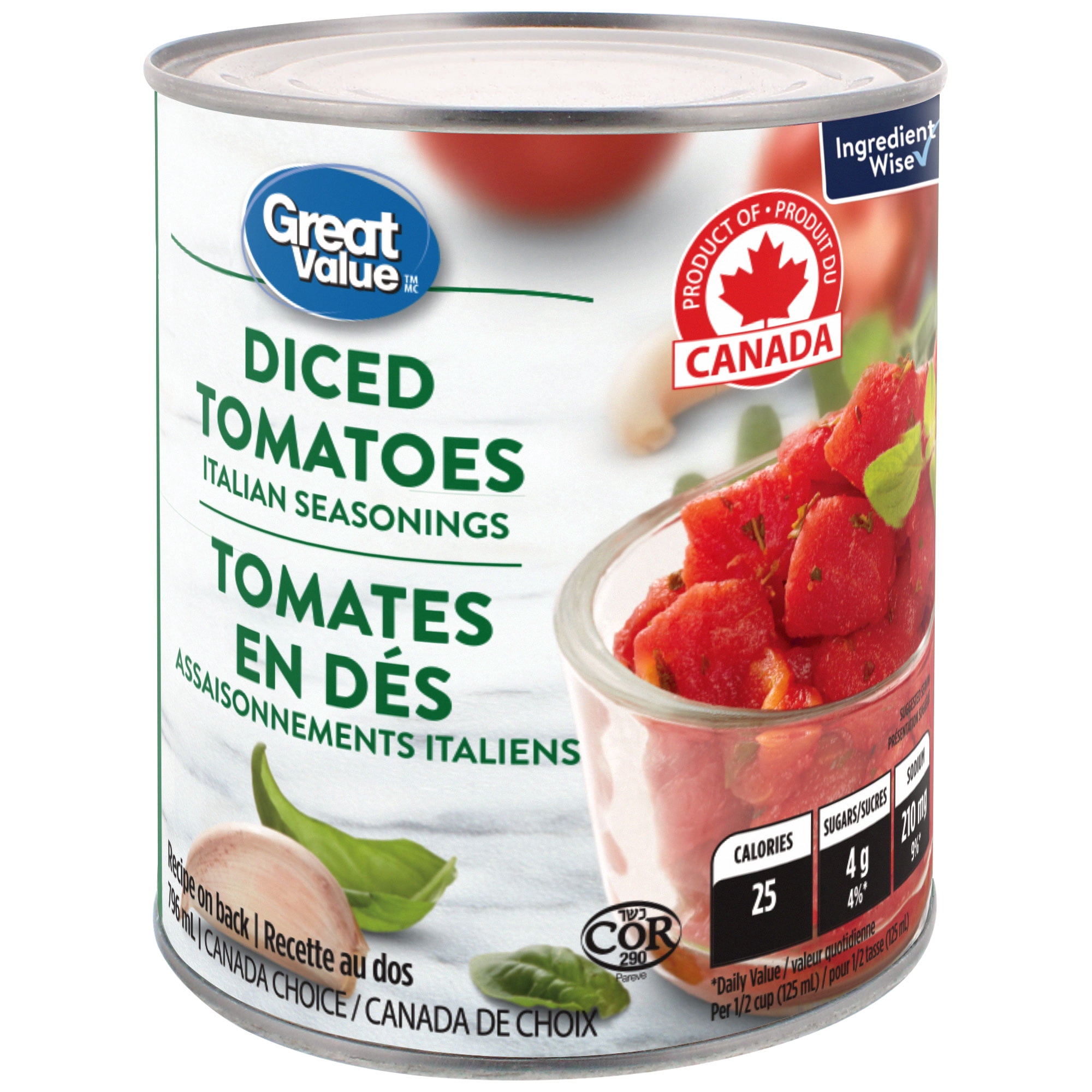Great Value Italian Seasonings Diced Tomatoes
